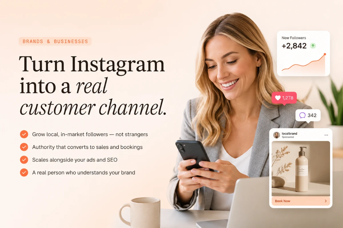 A small-business owner growing their brand on Instagram